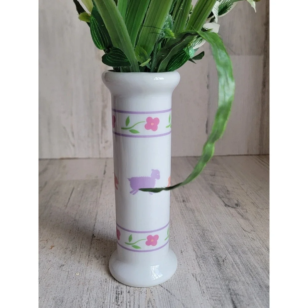 FTDA‎ japan vase Easter faux tulip rabbit vintage flower home decor